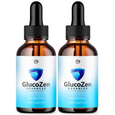 (2 Pack) Glucozen Drops, Official Gluco Zen Blood Support with All Natural Ingredients, Advanced Glucozen Drops Health & Wellness Supplement Formula with Maximum Strength Multivitamins (60 Servings)