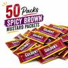 Spicy Brown Mustard Packets 9g, 50 Count Single Serve Mustard Packets, Portion Control Condiment Packets for Lunch, Travel, Takeout, Catering view 2