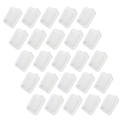 ELAYARD Sugarcane Bagasse Disposable Paper Bbq Plates, Small Rectangular Party Snack Trays, 75pcs Pack, Biodegradable Outdoor Serving Dishes for Picnic and Barbecue