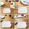 ELAYARD Sugarcane Bagasse Disposable Paper Bbq Plates, Small Rectangular Party Snack Trays, 75pcs Pack, Biodegradable Outdoor Serving Dishes for Picnic and Barbecue view 3