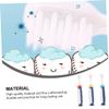 GALPADA s Toothbrush Set 3pcs with Extra Soft Bristles, Cartoon Design in Blue Yellow Red, Manual Teeth Cleaning Brush for Dental Care Ages 3-12 Random Color view 3