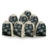 PNOMEDPKJ 8 Pack Grey Gold Plant Muslin Bags with Double Drawstring 5 X 7 Inch Reusable Cotton Linen Sachet Small Burlap Gift Bag Cloth Jewelry Storage Pouches for Party Wedding view 1