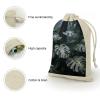 PNOMEDPKJ 8 Pack Grey Gold Plant Muslin Bags with Double Drawstring 5 X 7 Inch Reusable Cotton Linen Sachet Small Burlap Gift Bag Cloth Jewelry Storage Pouches for Party Wedding view 3