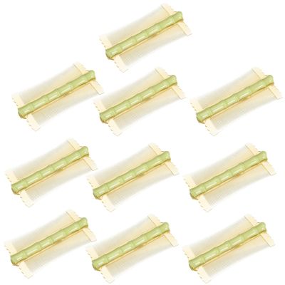 TEHAUX 10pcs Double-sided Plastic Hair Comb Fine Tooth Comb Thick Hair Scalp Massager Portable Hairdressing Tool for Adults