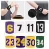 MVICHI 3.54inch Wrist Bands Sweatbands Soft Thick Figure Wrist Bands for Tennis Gym Soccer Basketball Running view 2