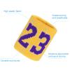 MVICHI 3.54inch Wrist Bands Sweatbands Soft Thick Figure Wrist Bands for Tennis Gym Soccer Basketball Running view 4