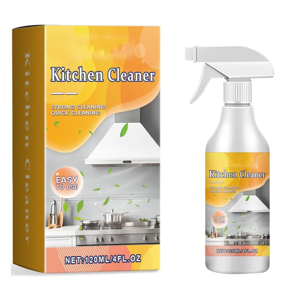 Effective Kitchen Degreaser Cleaner Spray, Kitchen Heavy Oil Cleaner Spray, Remove Stains Cleaning Spray, Heavy Duty Multi Purpose Degreaser Cleaner Spray Removes Grease, Grime and Stains (1PC)