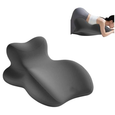 Ergonomic lovers' memory foam wedge pillow-intimate hip positioning pad promotes hips, allows adults to play more deeply, provides support for sleep and prevents snoring-luxury fabric (Grey)