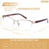 FONHCOO Bifocal Reading Glasses for Women, Metal Spring Hinge Blue Light Blocking Half Frame readersGold 3.25 view 4