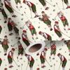 Dlyrroba Golf Christmas Wrapping Paper Roll - Santa Golf Design Gift Wrap for Christmas Holiday Party Celebration 17 Inch x 16.5 Feet view 1