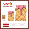 Moxquju Ice Cream Print Christmas Drawstring Gift Bags, Reusable Candy Treat Bags For Holiday Birthday Party view 4