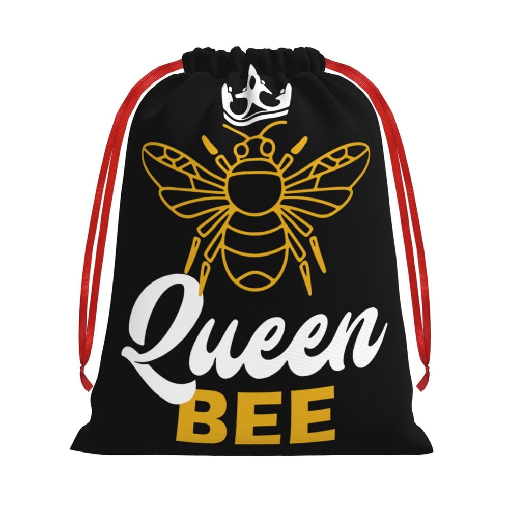 CLNXMT Queen Bee Plush Gift Bags With Drawstring Reusable Gift Wrap For Festival,Wedding,Valentines Day