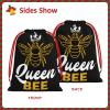 CLNXMT Queen Bee Plush Gift Bags With Drawstring Reusable Gift Wrap For Festival,Wedding,Valentines Day view 3