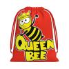 CLNXMT Queen Bee Cartoon Plush Gift Bags With Drawstring Reusable Gift Wrap For Festival,Wedding,Valentines Day view 2