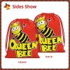 CLNXMT Queen Bee Cartoon Plush Gift Bags With Drawstring Reusable Gift Wrap For Festival,Wedding,Valentines Day view 3