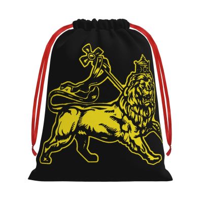 CLNXMT Rasta Lion Sign Plush Gift Bags With Drawstring Reusable Gift Wrap For Festival,Wedding,Valentines Day