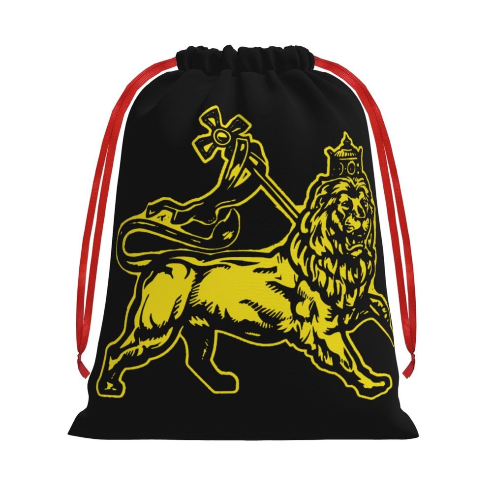 CLNXMT Rasta Lion Sign Plush Gift Bags With Drawstring Reusable Gift Wrap For Festival,Wedding,Valentines Day