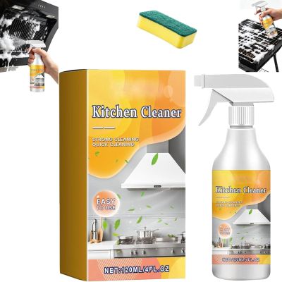 120ml Effective Kitchen Degreaser Cleaner Spray,Kitchen Cleaner Spray,Heavy-Duty Kitchen Oil Remover Spray,Tackles Tough Stubborn Grease, For Countertop, Oven, Stovetop (1, M)