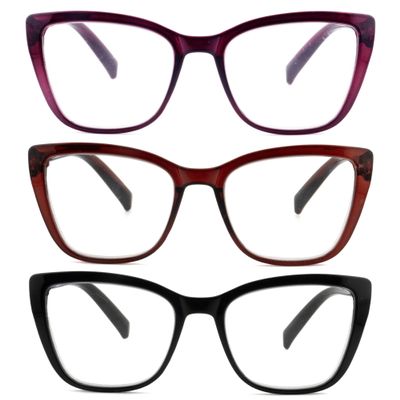 zooxsky Square Reading Glasses for Women Stylish Oversized Frame Lightweight Comfort Readers with Spring Hinges for Daily Use