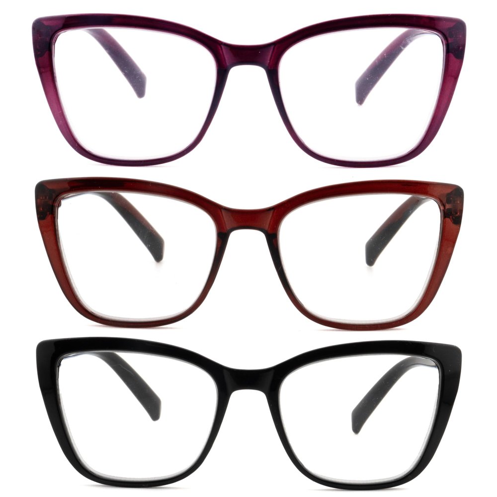 zooxsky Square Reading Glasses for Women Stylish Oversized Frame Lightweight Comfort Readers with Spring Hinges for Daily Use