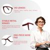 zooxsky Square Reading Glasses for Women Stylish Oversized Frame Lightweight Comfort Readers with Spring Hinges for Daily Use view 3