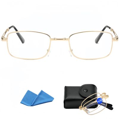2026 Upgraded Blue Auto Focus Glasses Self Adjusting For Women & Men,Intelligent Dual Focus Eye Glasses Far And Near (Gold,Smart Zoom)