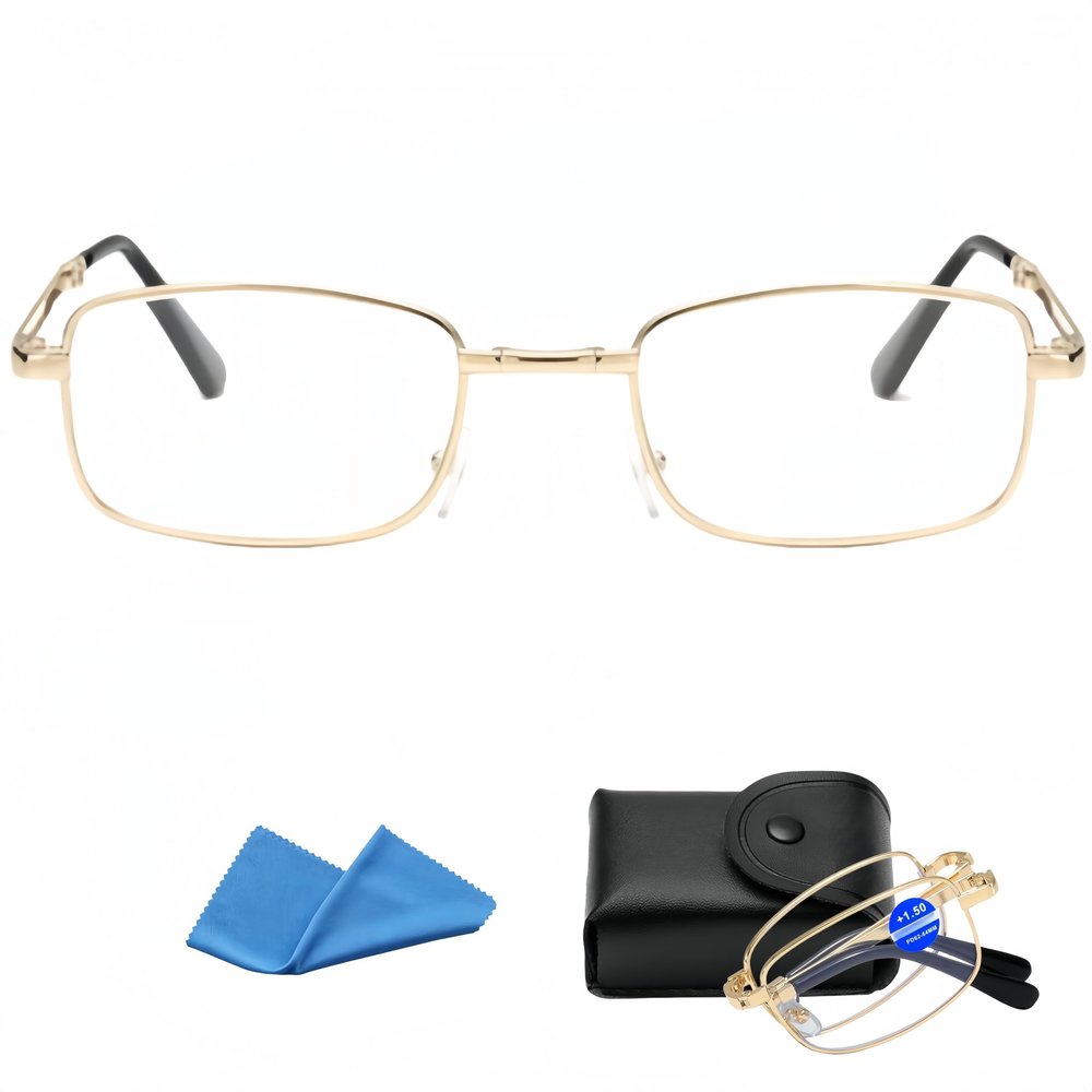 2026 Upgraded Blue Auto Focus Glasses Self Adjusting For Women & Men,Intelligent Dual Focus Eye Glasses Far And Near (Gold,Smart Zoom)