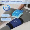 KingPavonini Soft Large Ice Packs for Injuries Reusable with Straps & Dual-Layer Gel, Up to 50-Min Long-Lasting, Leakproof Cold Compress for Knee Shoulder Back Leg Pain Relief & Swelling, 11"15" view 2