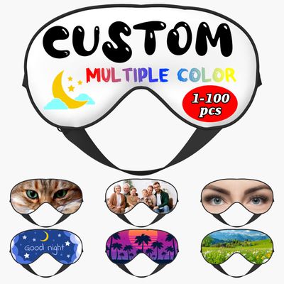 Custom Eye Mask with Your Design for Men & Women Personalized Eye Masks for Sleep with Your Text Logo Photo Customized Sleep Mask for Gifts White