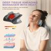 snawowo Upgraded Neck Massager Pillow with Heat, Shiatsu Back and Shoulder Massager for Pain Relief Deep Tissue, Cordless Cervical Traction Device with 3 Modes & 3 Intensities, Gift for Women Men view 4