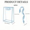 STANETCO 18 Pcs Reusable Clear Plastic Gift Bags with Handles Ribbons 7.09x10.24x3.15 Inch PP Favor Bags for Valentine's Day Wedding Bridal Shower Birthday Graduation Shopping Busines (Sky Blue) view 2