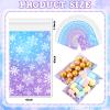 Epakh 200 Pcs Snowflake Party Favor Bags Cellophane, Snowflake Snack Bags for Team Self-adhesive, Clear Cookie Treats Candy Bag for Teams Birthday Theme Party Supplies view 3