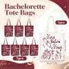Shinylin 8 Pcs Bachelorette Tote Bags Vino Before Vows Wine Themed Canvas Tote Bags for Wine Bachelorette Bride Bridesmaid Gift Bridal Shower Party Decorations Wedding Favor Supplies view 4