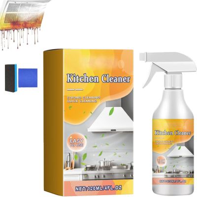 GinnYann Effective Kitchen Degreaser Cleaner Spray, 120ml All-Purpose Kitchen Cleaner Spray, Powerful Oven & Grill Cleaner Spray for Countertops, Ovens and Appliances (1Pcs)