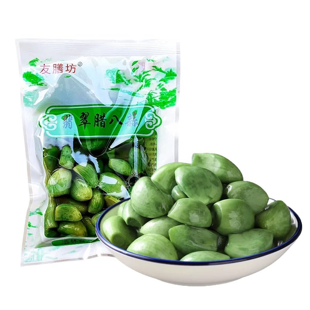 Phuumy Laba Garlic,Pickled With Vinegar Fresh Green Garlic, Chinese Shandong Special,250g(8.82oz) Packaged