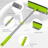 Window Squeegee with 15-24" Long Handle, 2-in-1 Squeegee Cleaner Tool, Retractable Stainless Steel Handle for Car Windshield, Shower Glass, Glass Doors, Outdoor Windows, High Windows view 2