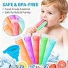 100 PCS Food-Grade Disposable Popsicle Bags with Funnel, Leak-Proof Freeze Pop Pouches for Homemade Ice Pops, Smoothies, Yogurt, Juice view 2