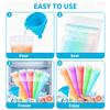 100 PCS Food-Grade Disposable Popsicle Bags with Funnel, Leak-Proof Freeze Pop Pouches for Homemade Ice Pops, Smoothies, Yogurt, Juice view 4