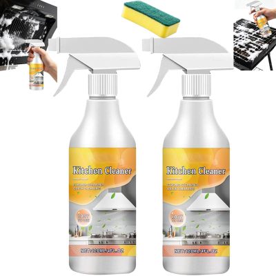 120ml Effective Kitchen Degreaser Cleaner Spray,Kitchen Cleaner Spray,Heavy-Duty Kitchen Oil Remover Spray,Tackles Tough Stubborn Grease, For Countertop, Oven, Stovetop (2, M)