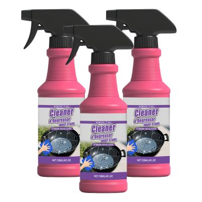 Tyozyw Fast-Acting Heavy-Duty Grill Degreaser Spray, BBQ Grill Cleaner Spray for Outdoor Grills, Effortless Cleaning for Burnt Food & Grease (3pcs)