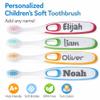 FCQIANKM Personalized Kids Toothbrushes 4 Pack with Custom Names, Extra Soft Bristles for Sensitive Gums, BPA-Free Children's Toothbrush Set for Boys & Girls, Fun Colors, Ages 3-12 view 2