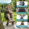 2-in-1 Rollator Walker for Seniors with Seat for All-Terrain Transport Use view 2