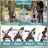 2-in-1 Rollator Walker for Seniors with Seat for All-Terrain Transport Use view 3