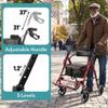 2-in-1 Rollator Walker for Seniors with Seat for All-Terrain Transport Use view 4