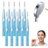 10PCS Interdental Brushes Between Teeth for Braces Cleaner, Shower Head Cleaning Brush for Small Hole, Multifunctional Crevice Cleaning Brush Set for Shower Head, Keyboard, Faucet Gap (Blue 0.7mm) view 1
