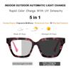 HOOBAY Photochromic Progressive Multifocus Reading Glasses For Women Men,Progressive Readers No Line Transition Sunglasses (Tortoiseshell Rose Red, 1.75, x) view 2