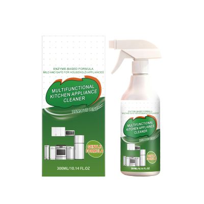 Multifunctional Kitchen Appliance Cleaner Spray, Heavy-Duty Kitchen Oil Remover, Powerful Degreaser for Stove, Range Hood, Oven, Countertop, Microwave & Stainless Steel Surfaces, 300ml