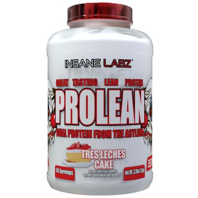 Insane Labz ProLean | Premium Hydrolyzed Collagen Protein & Whey Isolate Protein Powder | 26g Protein | Low Fat, Zero Sugar | 50 Servings Tres Leches Cake