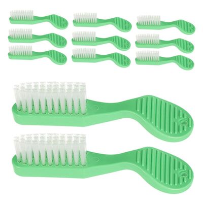 OATIPHO 20pcs Prison Manual Toothbrushes with Large Brush Head and Soft Handle, Medium Bristle Toothbrushes for Deep Cleaning, Disposable Oral Care for Travel and Institutional Use