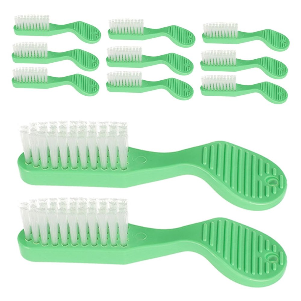OATIPHO 20pcs Prison Manual Toothbrushes with Large Brush Head and Soft Handle, Medium Bristle Toothbrushes for Deep Cleaning, Disposable Oral Care for Travel and Institutional Use